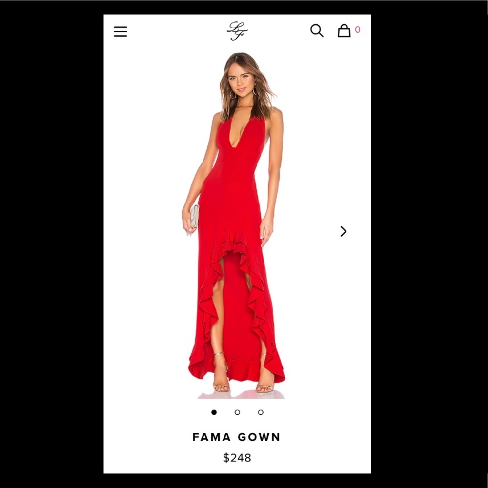 Lovers + Friends Fama Flamenco Red Gown Dress